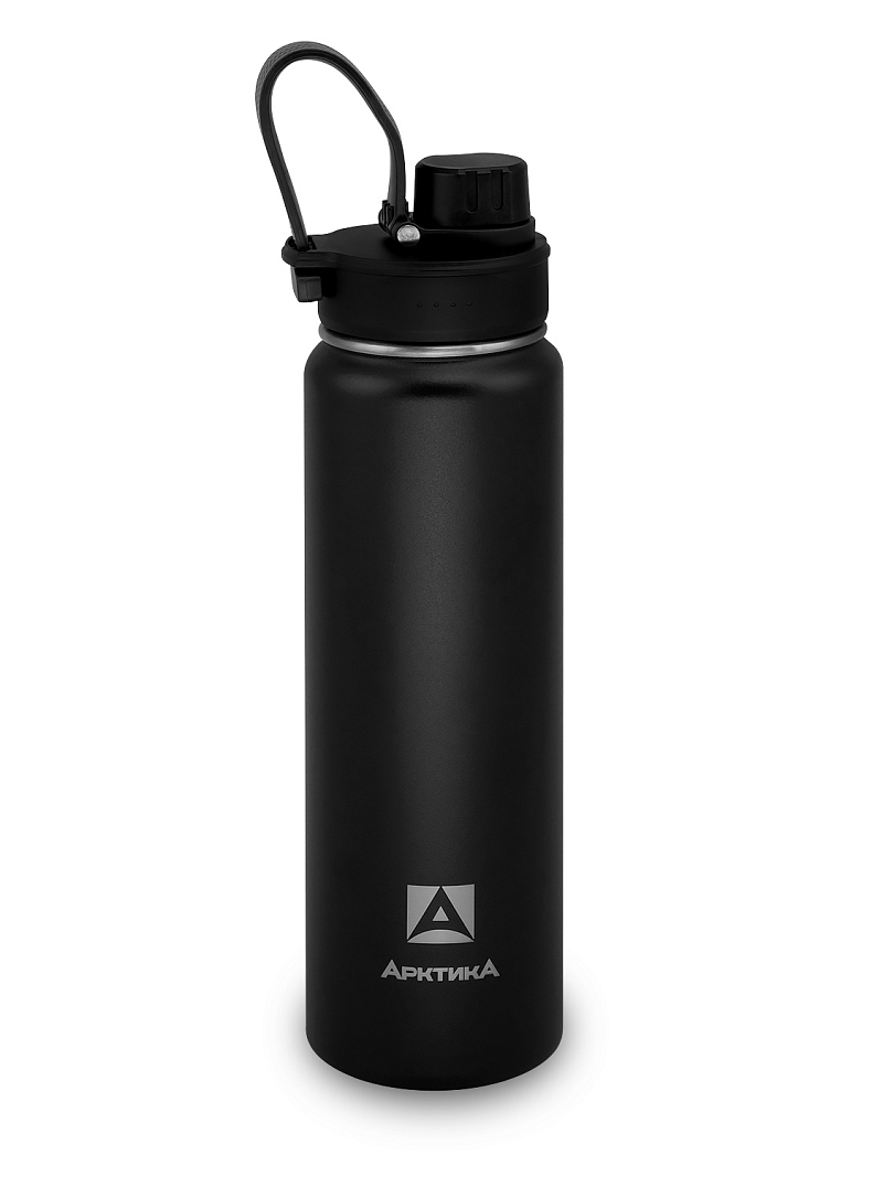 Термокружка 0.7л серии 708 чёрная со спортивной крышкой - 1