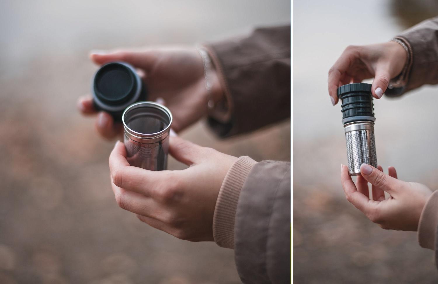 Съемное ситечко крепится к специальной пробке. Ее можно купить отдельно или в комплекте с новым термосом 101С или 106С серии.