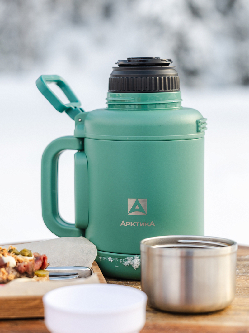 Термос 1.9л серии 204 «Хвоя» со складной ручкой и ситом - 5