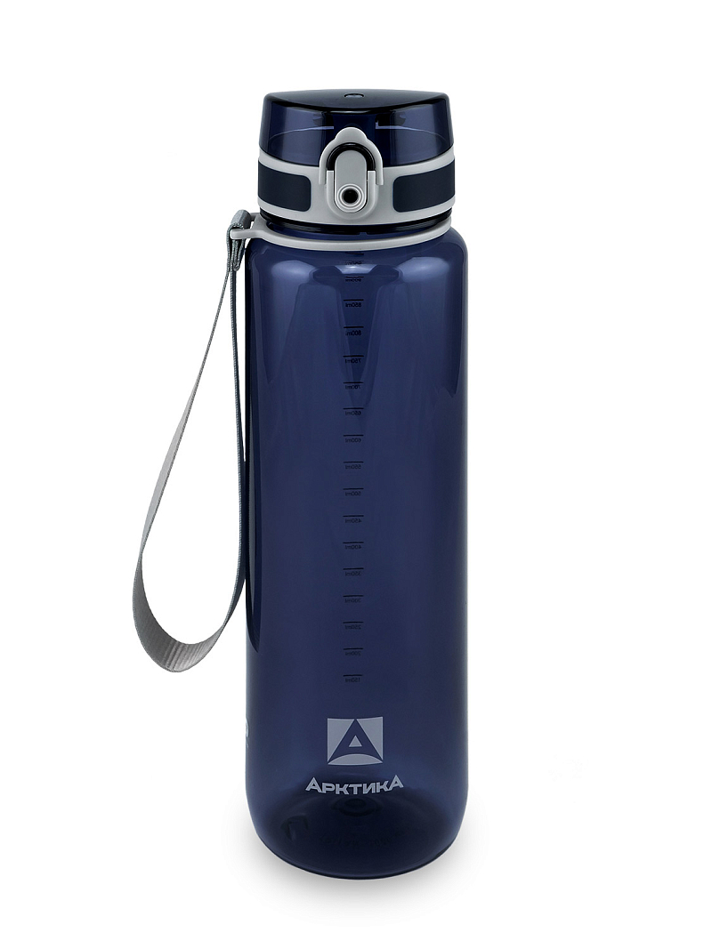 Тритановая бутылка 1л серии 720 глянцевая синяя с ситечком - 1