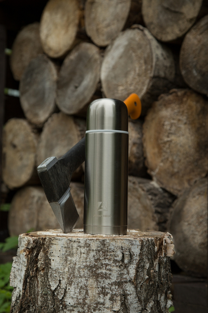 Термос 1л серии 105 стальной с лаковым покрытием и узким горлом - 4