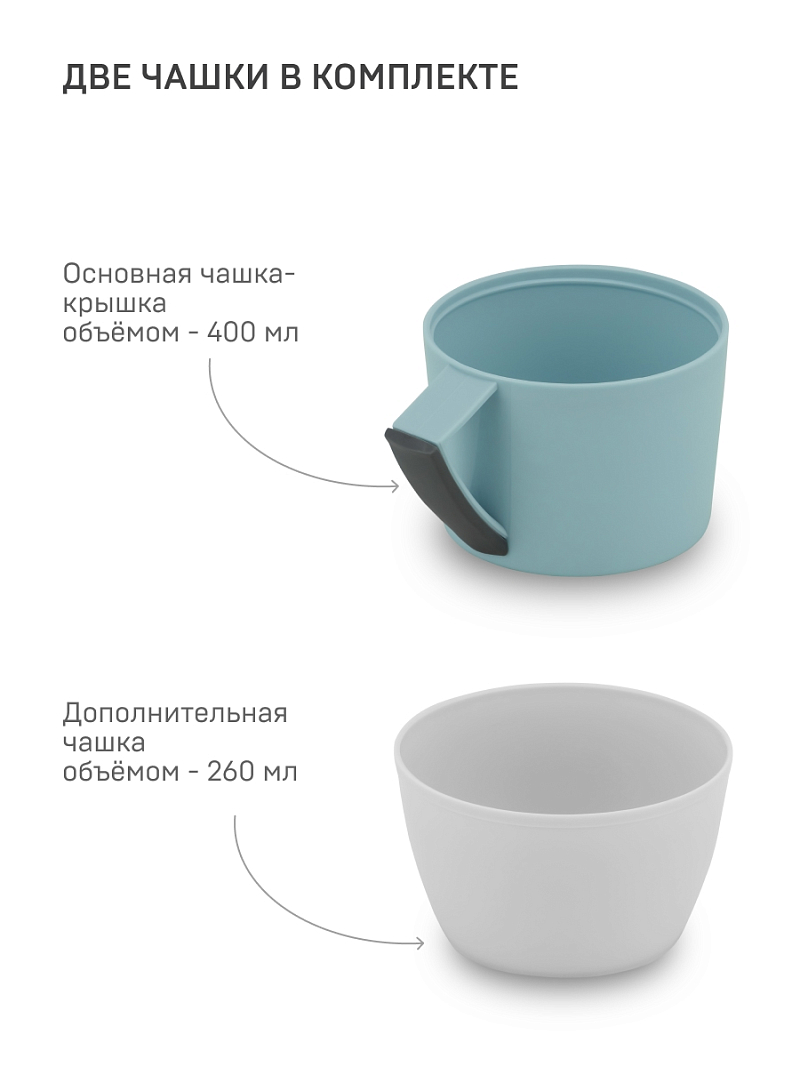 Термос 1л серии 1010 голубой стеклянный - 6