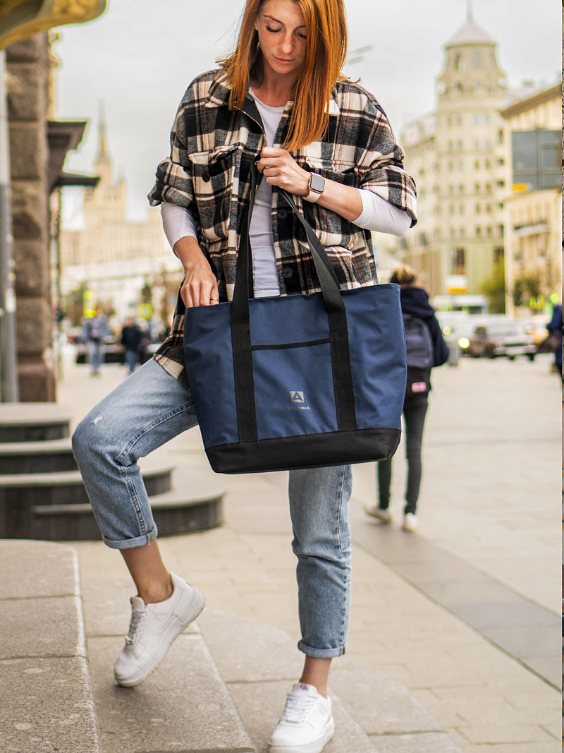 Термосумка-шоппер 17.5л серии 3400 синяя - 6