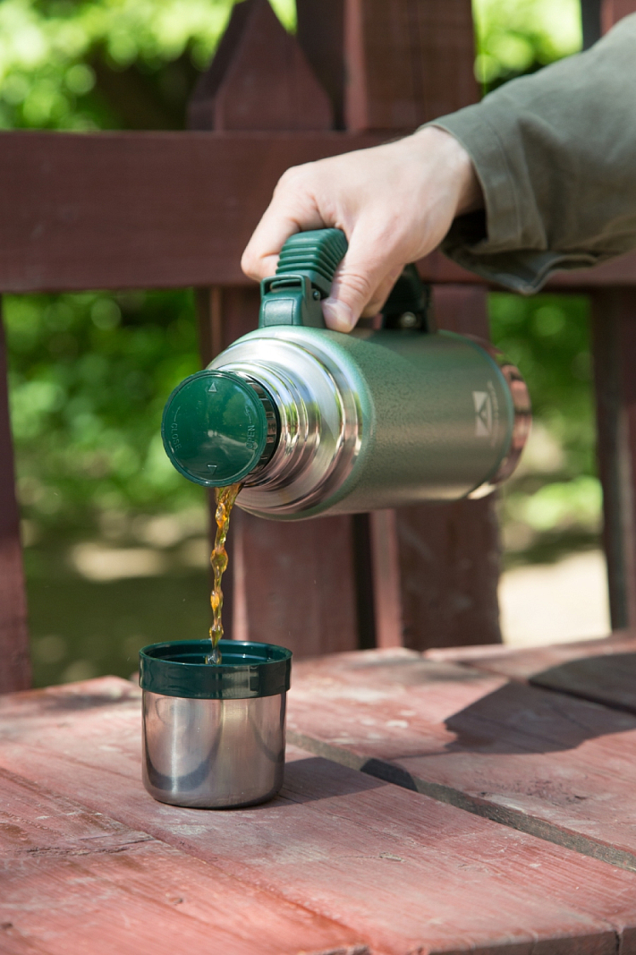 Термос 1.25л серии 106P «УАЗИК» зелёный с ручкой - 8