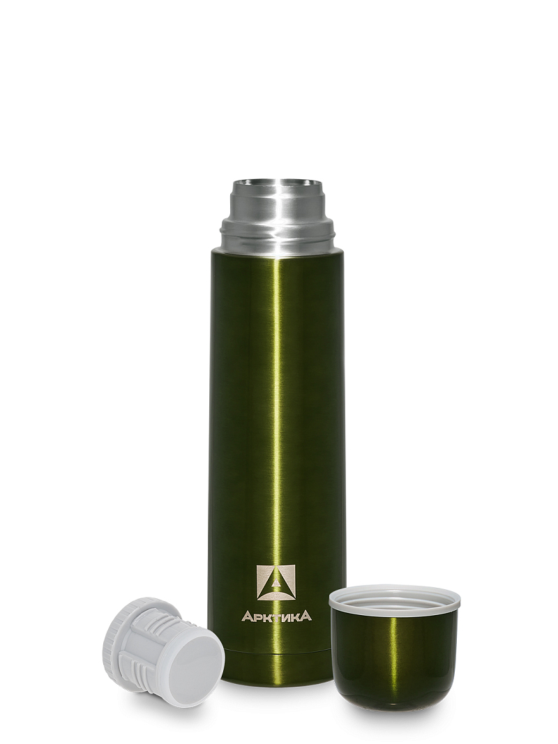 Термос 0.75л серии 102 болотный с узким горлом - 3