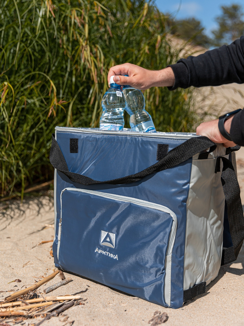 Термосумка-холодильник 30л серии 3001 синяя с люком - 12