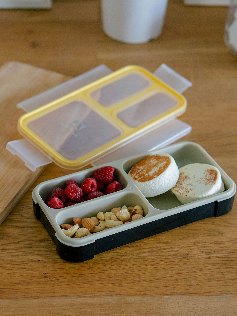 Ланч-бокс 0.42л серии 034 чёрный с отделениями - 7