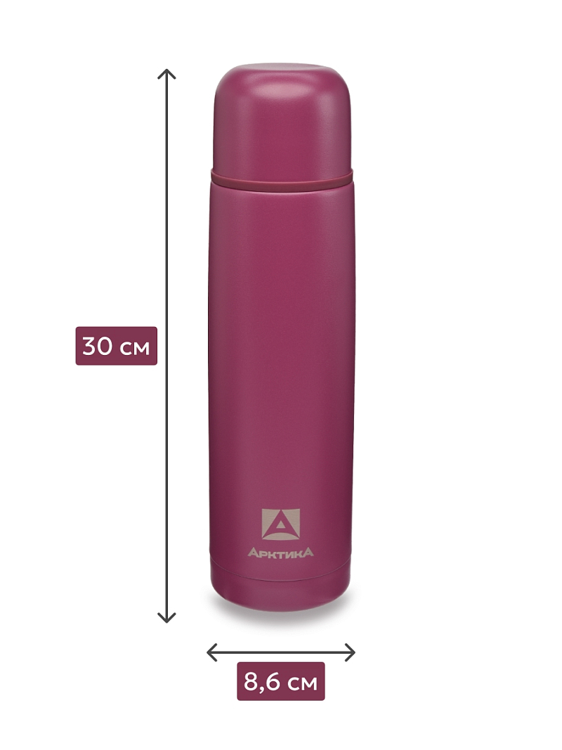 Термос 1л серии 101 «Вишня» текстурный с узким горлом - 5