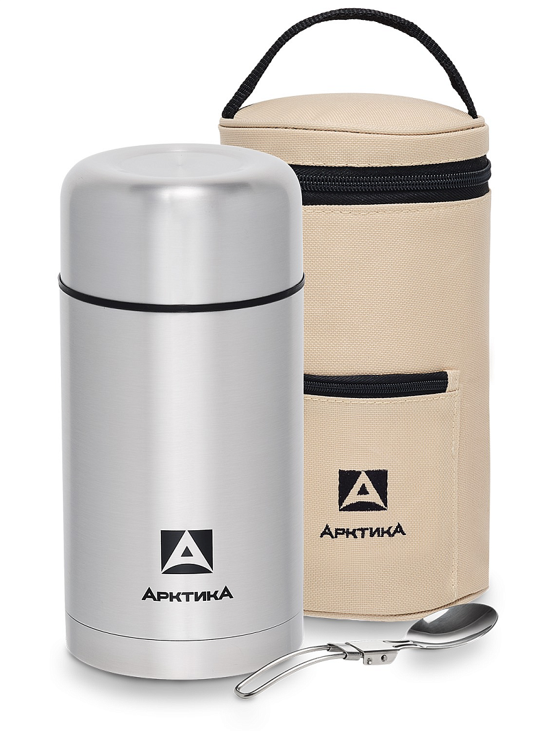 Термос с широким горлом и чехлом на 1л (уценка) - 1