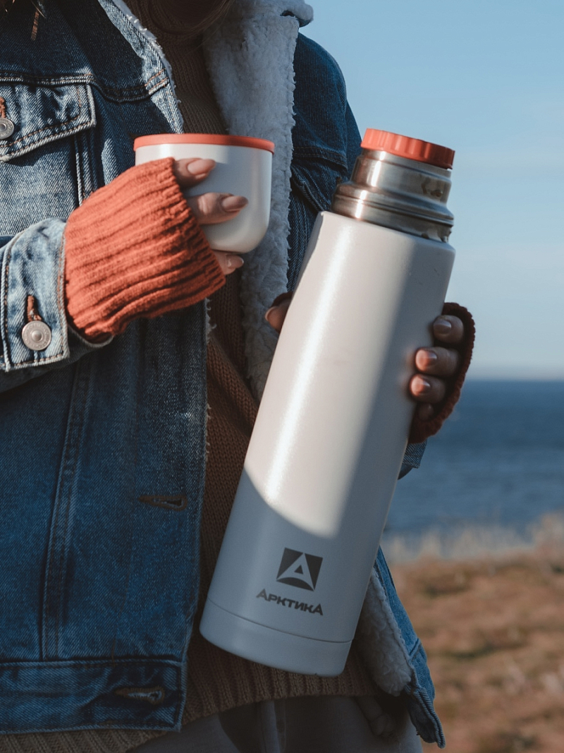 Термос 1л серии 101 «Арктика» текстурный с узким горлом - 2