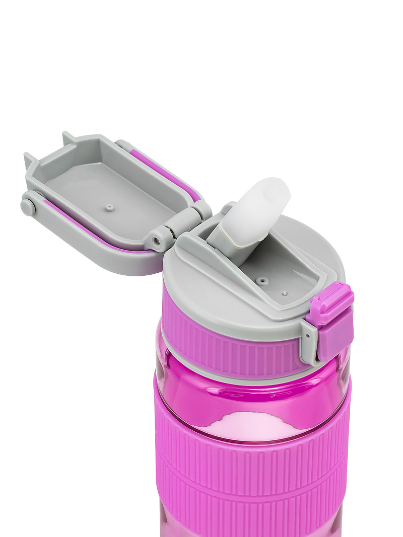 Тритановая бутылка 0.55л серии 722 лавандовая с манжетом и питьевой трубочкой - 5