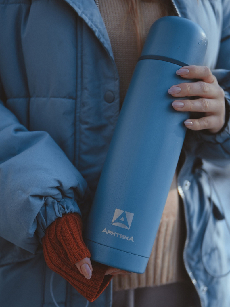 Термос 1л серии 101 «Нордик» текстурный с узким горлом - 2