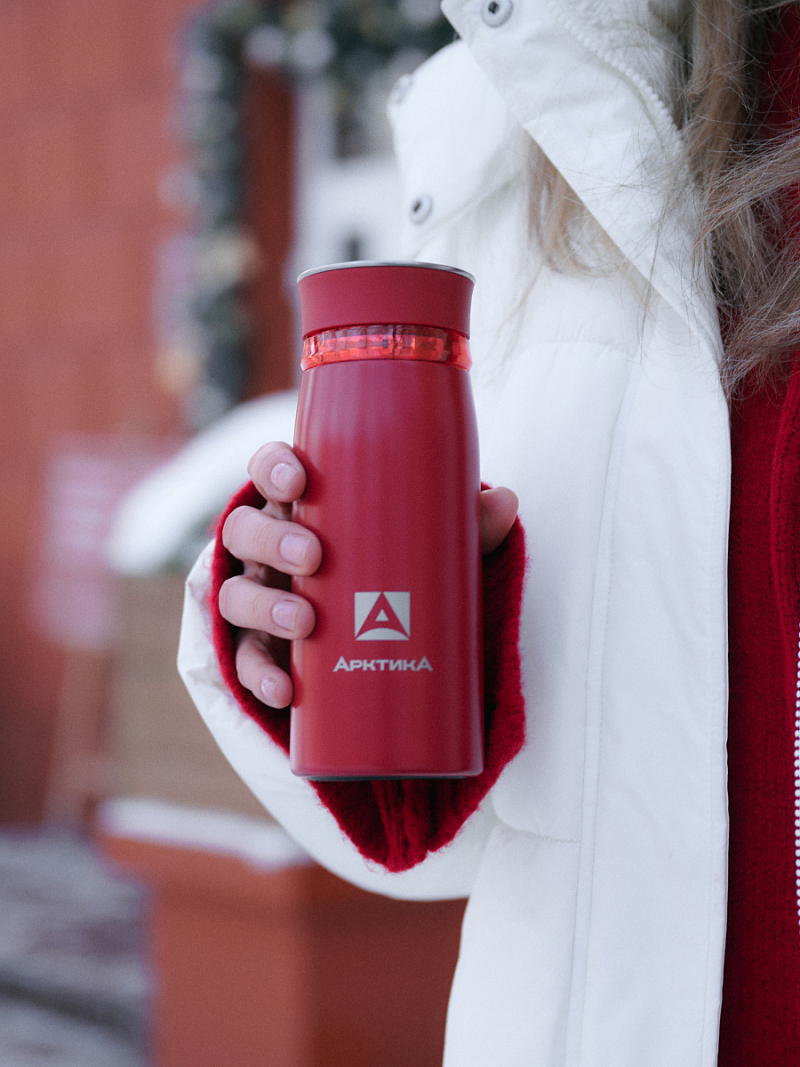 Термокружка 0.32л серии 715 «Гранатовый» с ситечком - 2