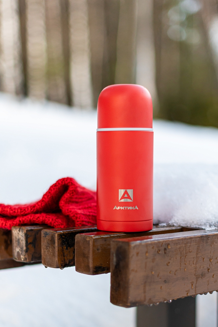  Термос 0.75л серии 105 красный с узким горлом - 2