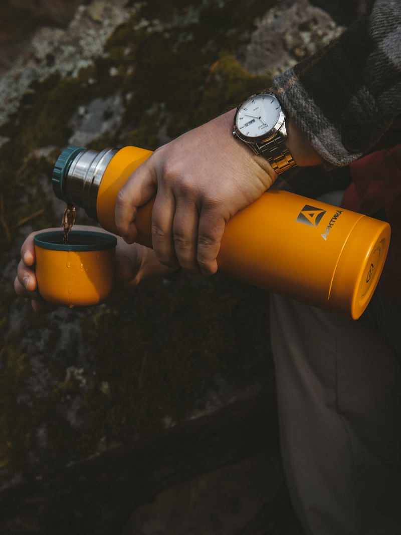 Термос 1л серии 101 «Морошка» текстурный с узким горлом - 2