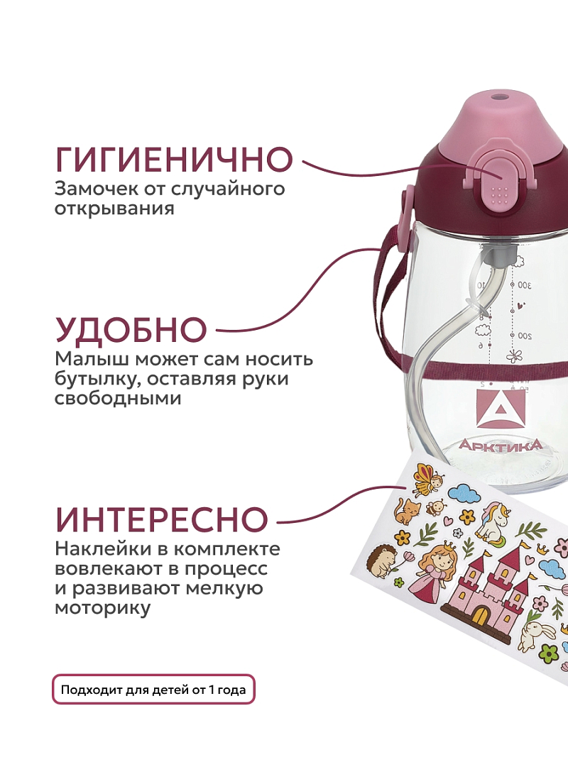 Тритановая бутылка 0.48л серии 730 «Вишня» с наклейками - 3