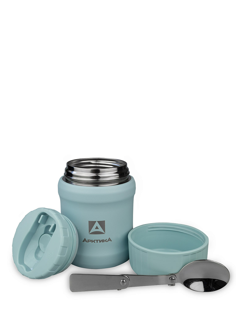 Термос 0.5л серии 311 для еды голубой компактный - 3