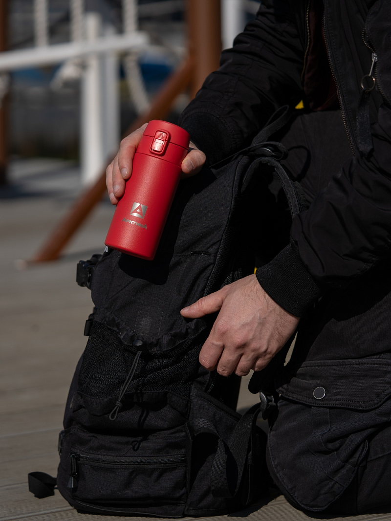 Термокружка 0.35л серии 705 красная текстурная - 2