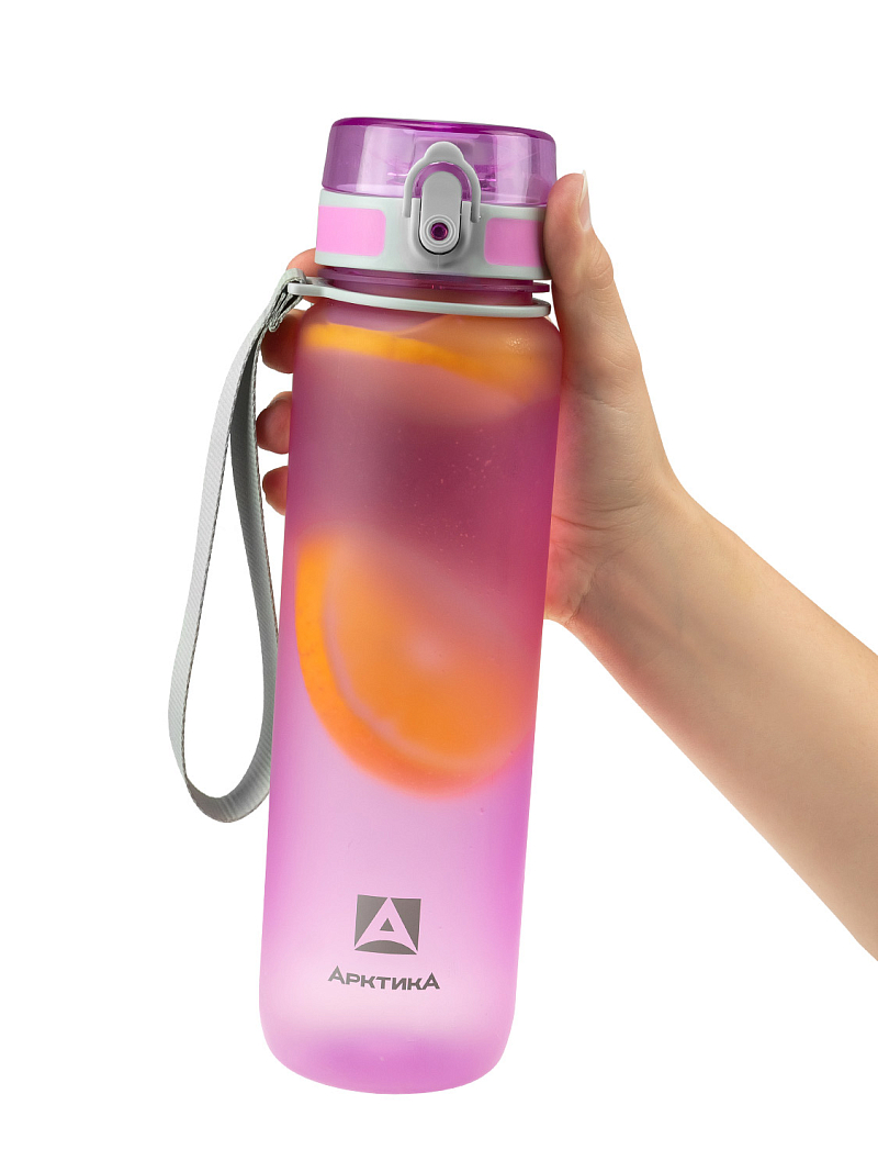 Тритановая бутылка 1л серии 720 матовая лавандовая с ситечком - 2