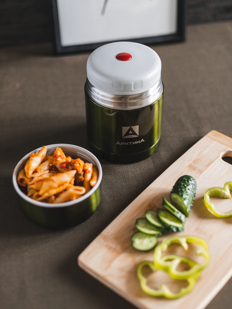 Термос 0.5л серии 302 зеленый с широким горлом - 4