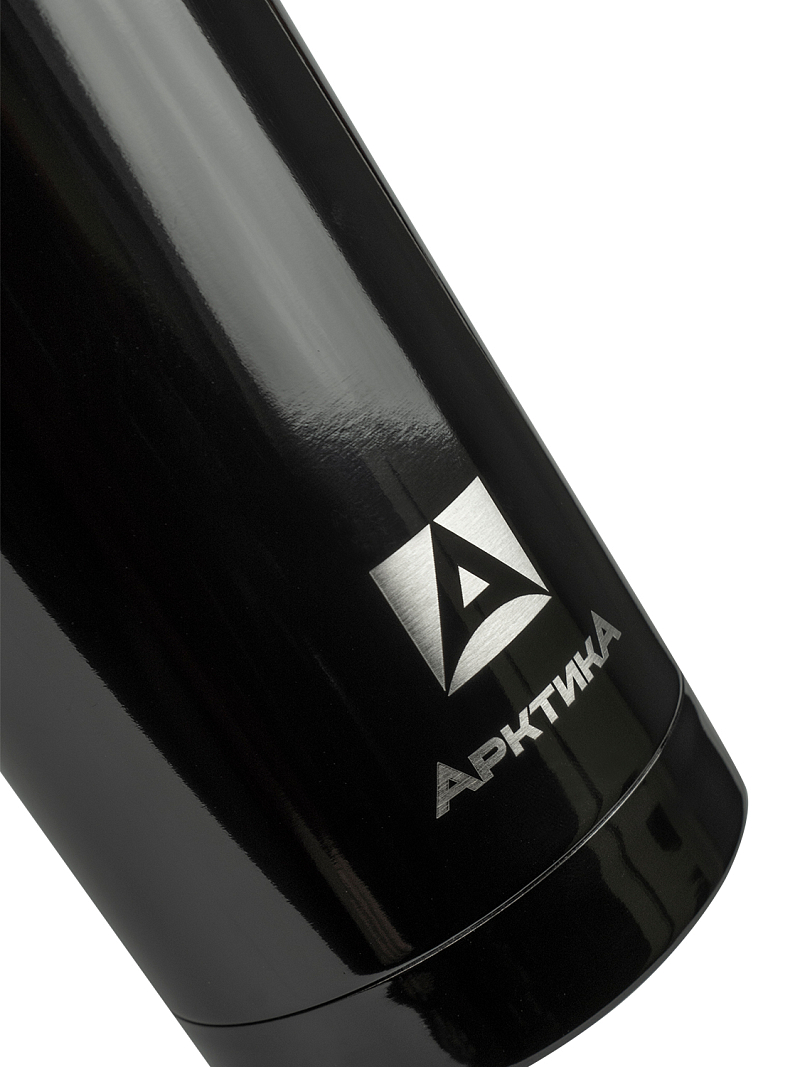 Термос 1л серии 102 чёрный глянцевый с узким горлом - 5