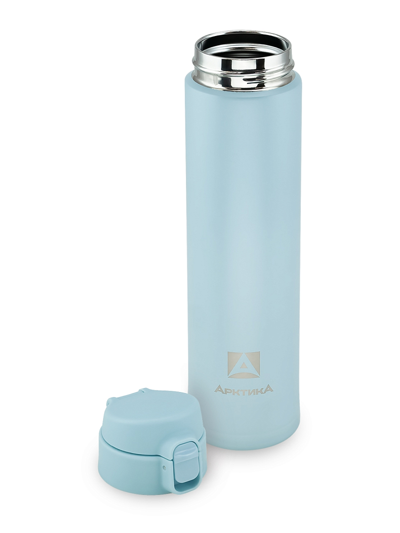 Термокружка 0.52л серии 701 голубая с закрытой питьевой системой - 4