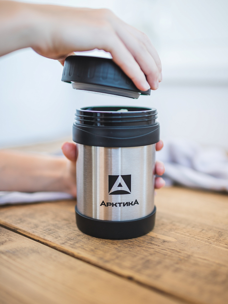 Термос-кружка 0.35л серии 402 стальная для еды и напитков - 2