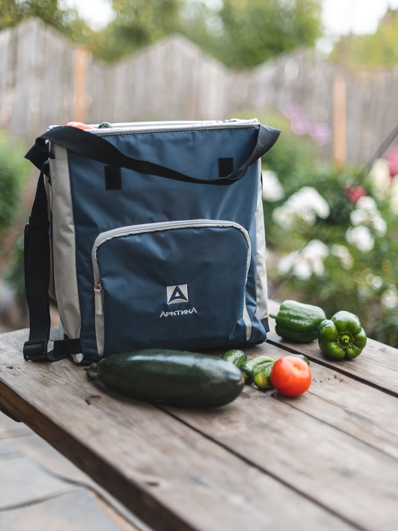 Термосумка-холодильник 20л серии 3001 синяя с люком - 10