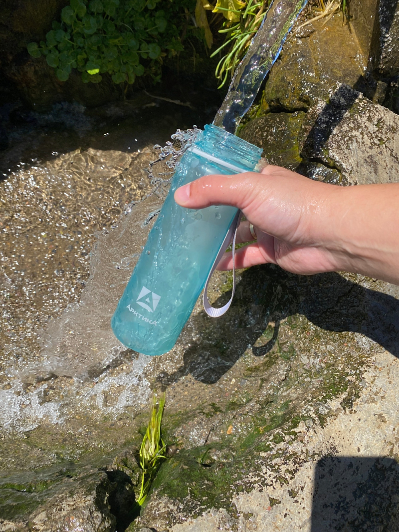 Тритановая бутылка 0.5л серии 720 матовая голубая с ситечком - 6