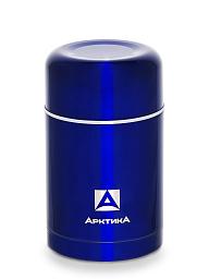 синий термос 302 с широким горлом на 0.75л