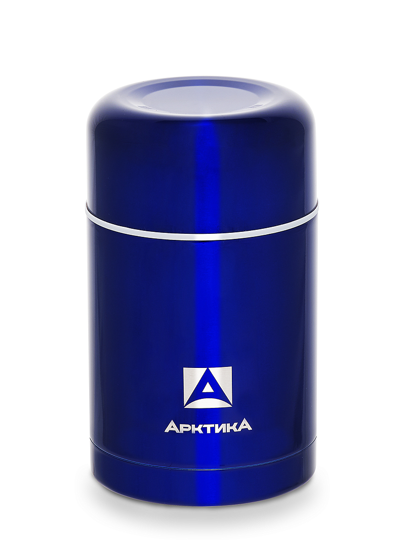 Термос 0.75л серии 302 синий с широким горлом - 1
