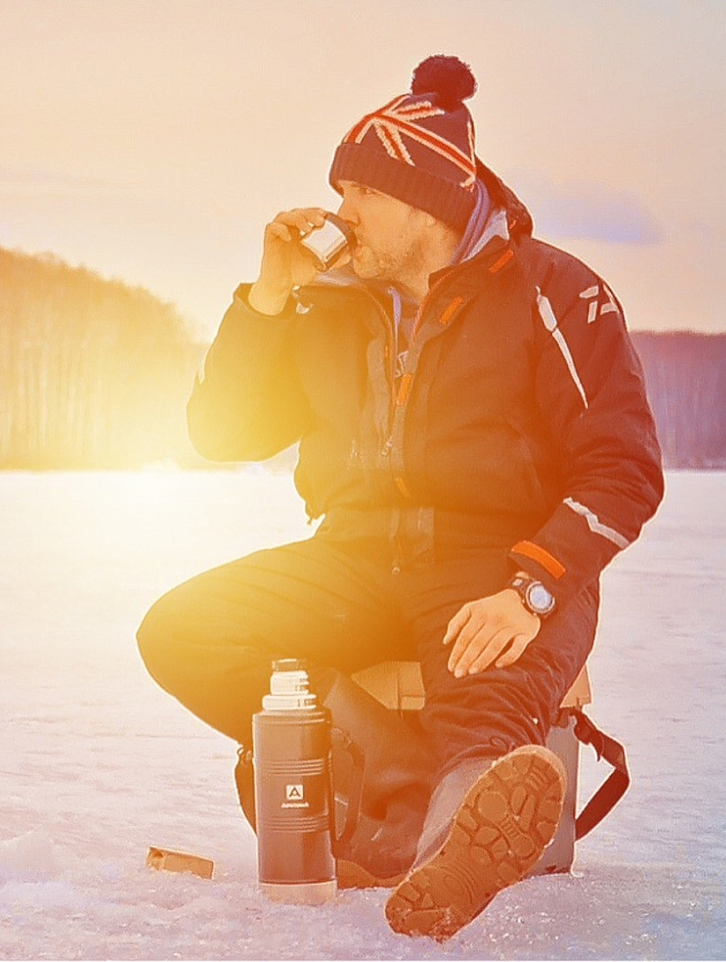 Термос 2.2л серии 106P «УАЗИК» чёрный с ручкой - 6