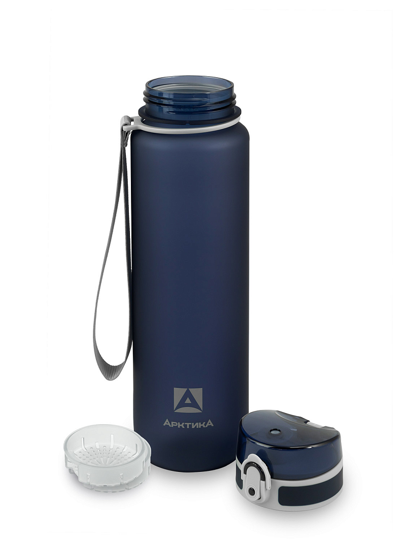 Тритановая бутылка 1л серии 720 матовая синяя с ситечком - 3