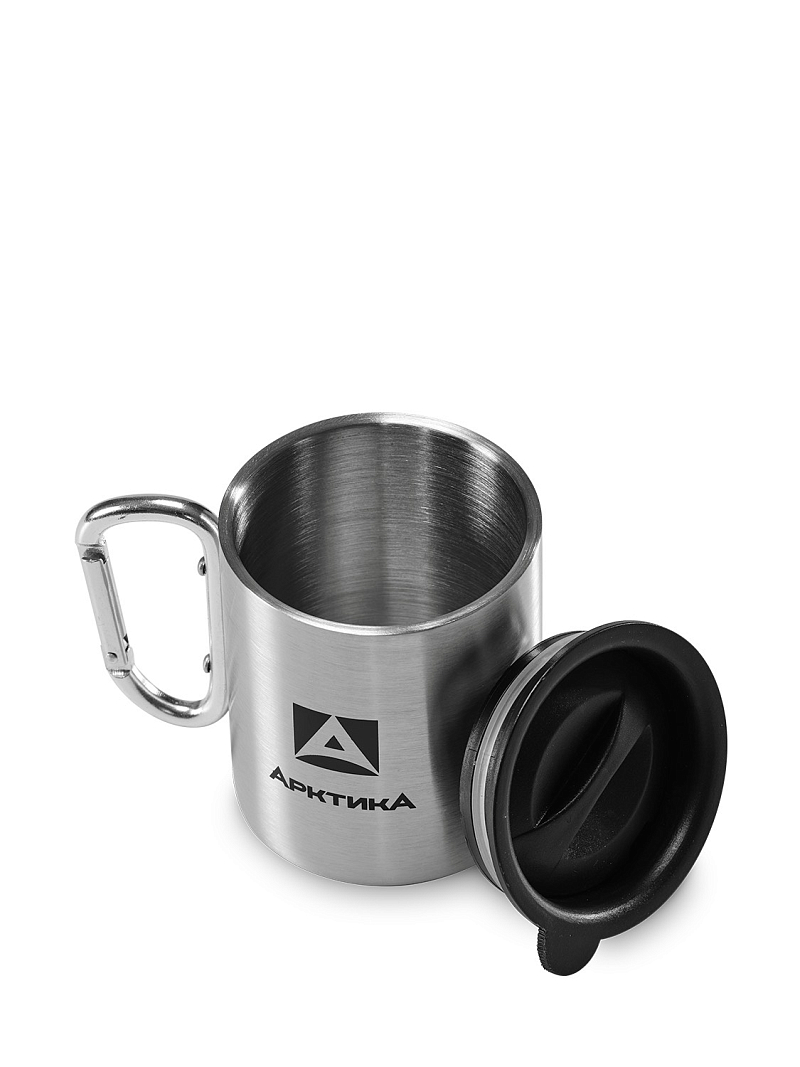 Термокружка 0.3л серии 801 стальная с ручкой-карабином - 5