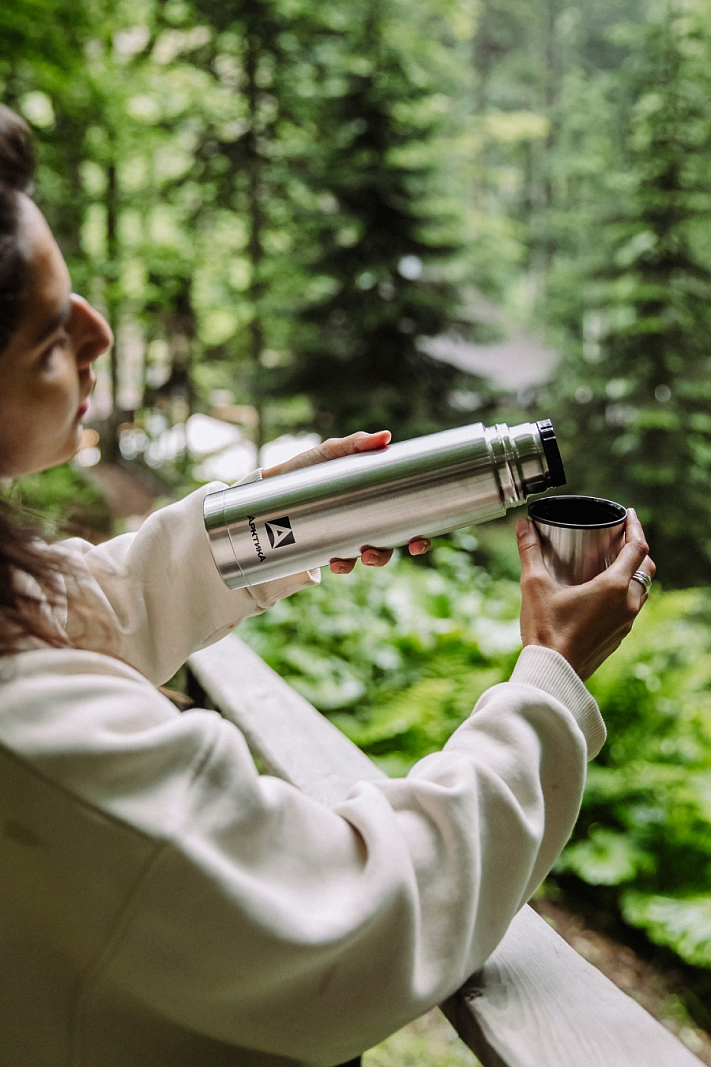 Термос 0.5л серии 101 стальной с узким горлом в чехле - 4