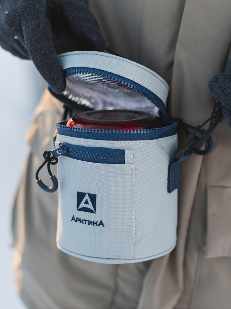 Серый термочехол для термоса для еды на 0.5л - 4