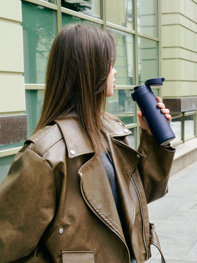 Термокружка 0.42л серии 701 синяя с ситечком - 8