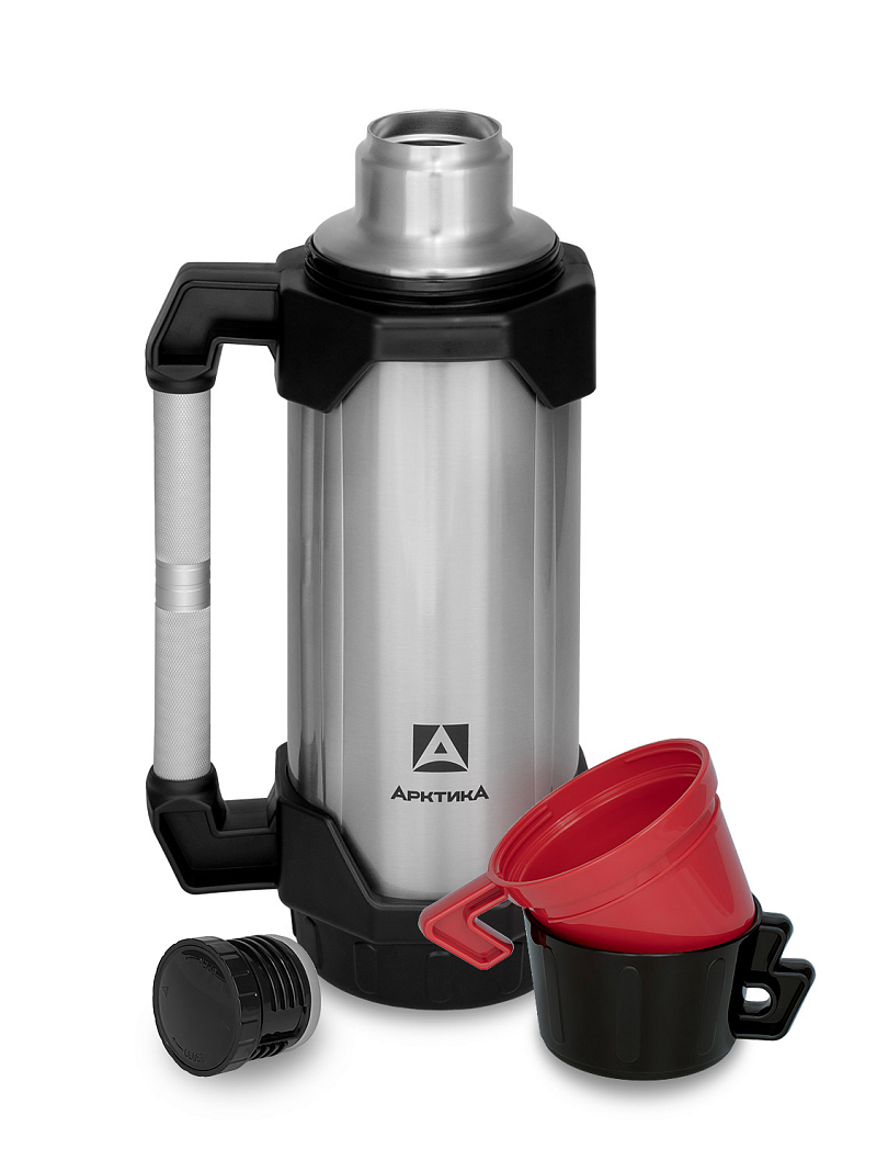 Термос 2.2л серии 110 «ТАЙГА» стальной с двумя чашками - 3