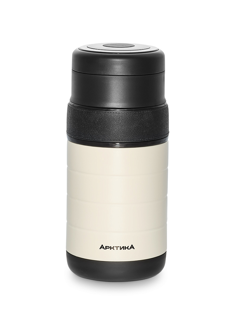 Термос 1.3л серии 308 для еды бежевый с контейнерами - 1