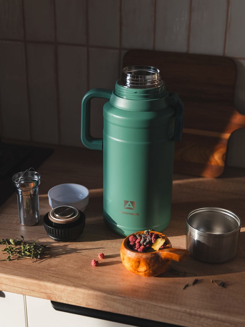 Термос 3л серии 206 «Хвоя» с ситечком - 7