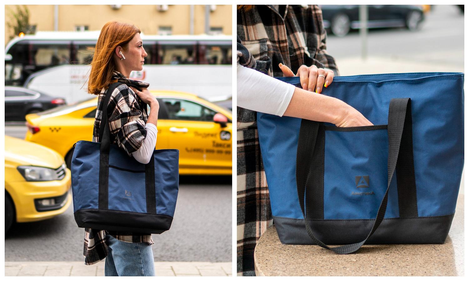 Термосумка-шоппер «Арктика» подойдет как для города, так и для загородных поездок на дачу или пляж.