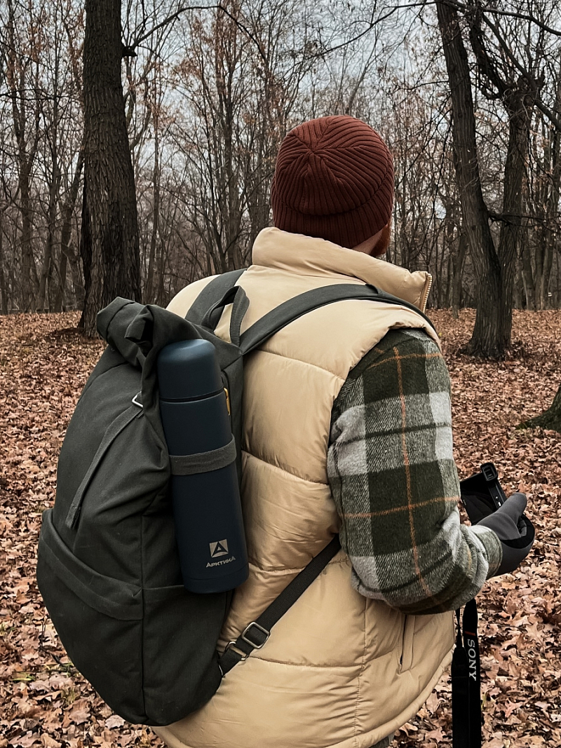 Термос 1л серии 101 «Индиго» текстурный с узким горлом - 6