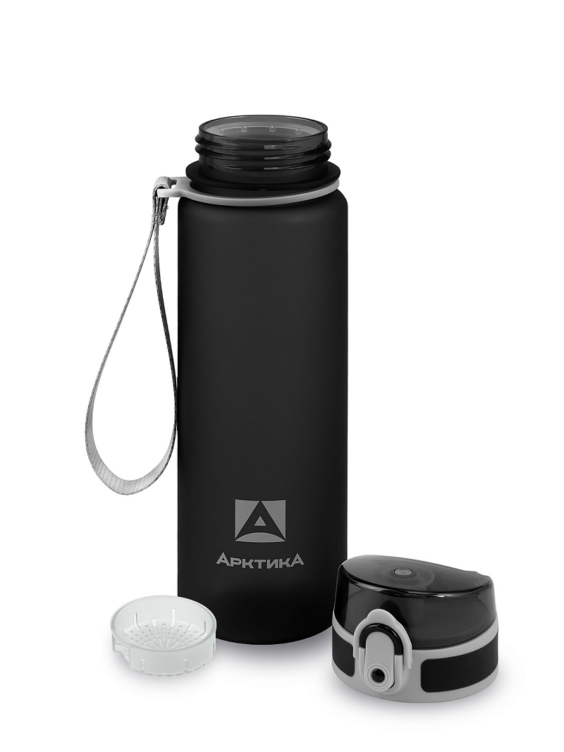 Тритановая бутылка 0.5л серии 720 матовая чёрная с ситечком - 11
