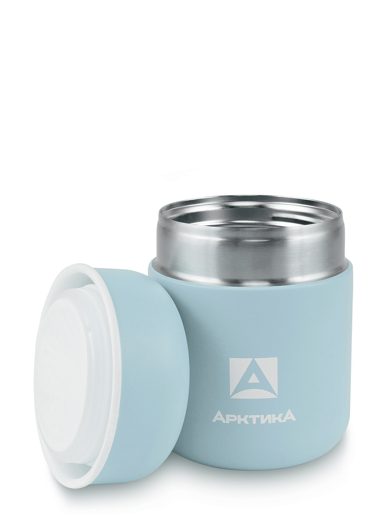 Термос 0.28л серии 411 для еды голубой компактный - 3