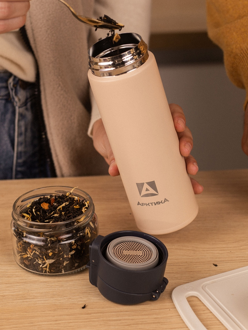 Термокружка  0.47л серии 703 «Песок» с ситечком - 6
