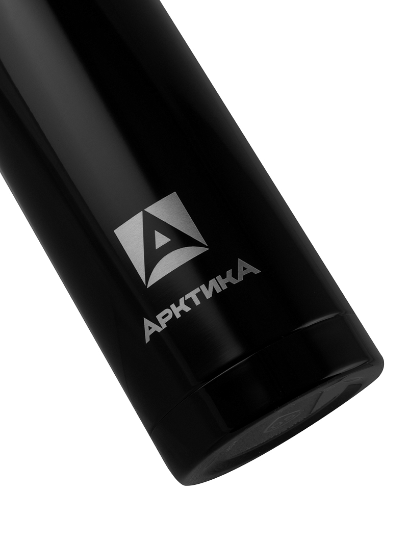 Термос 0.5л серии 102 чёрный глянцевый с узким горлом - 5