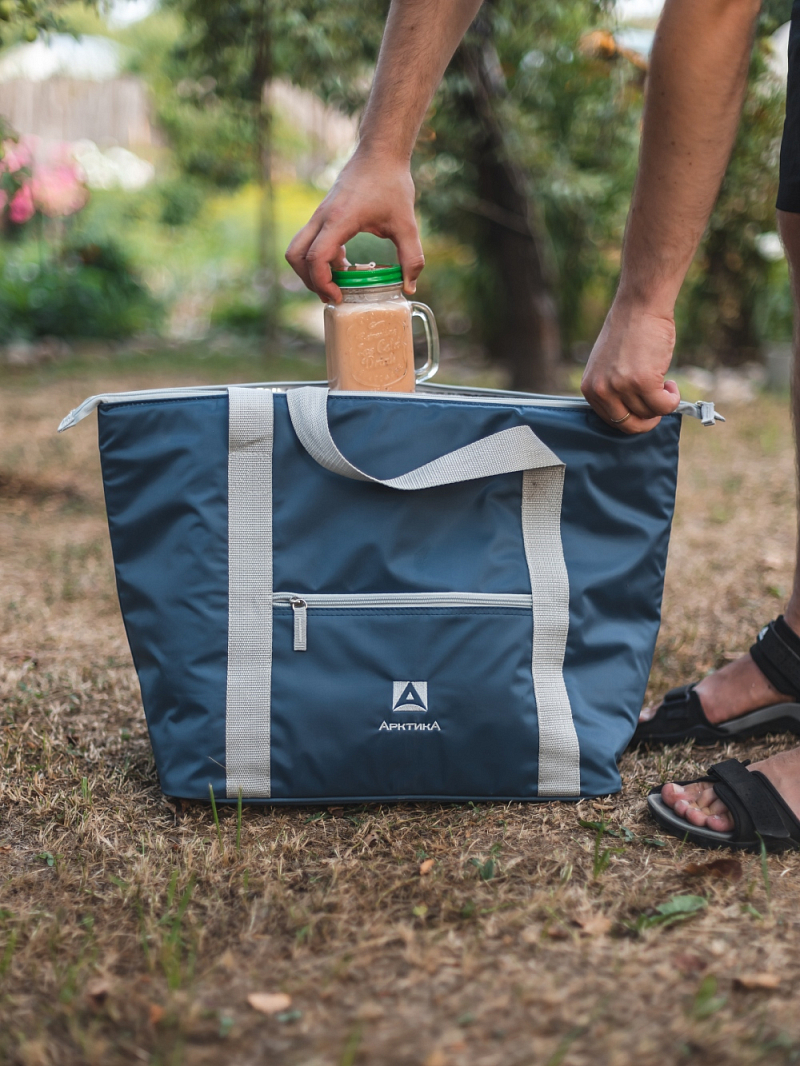 Сумка-холодильник 30л серии 3100 синяя компактная - 6