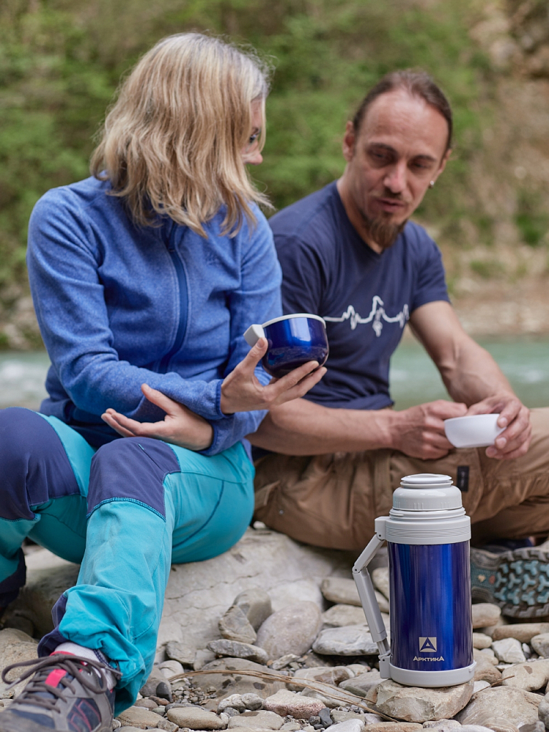 Термос 1.2л серии 202 синий универсальный - 4