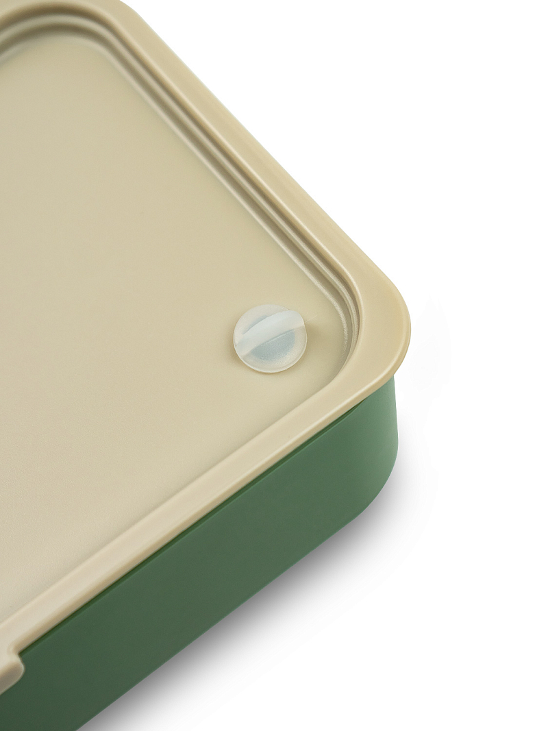 Ланч-бокс 1.2л серии 032 зелёный с двумя контейнерами - 3