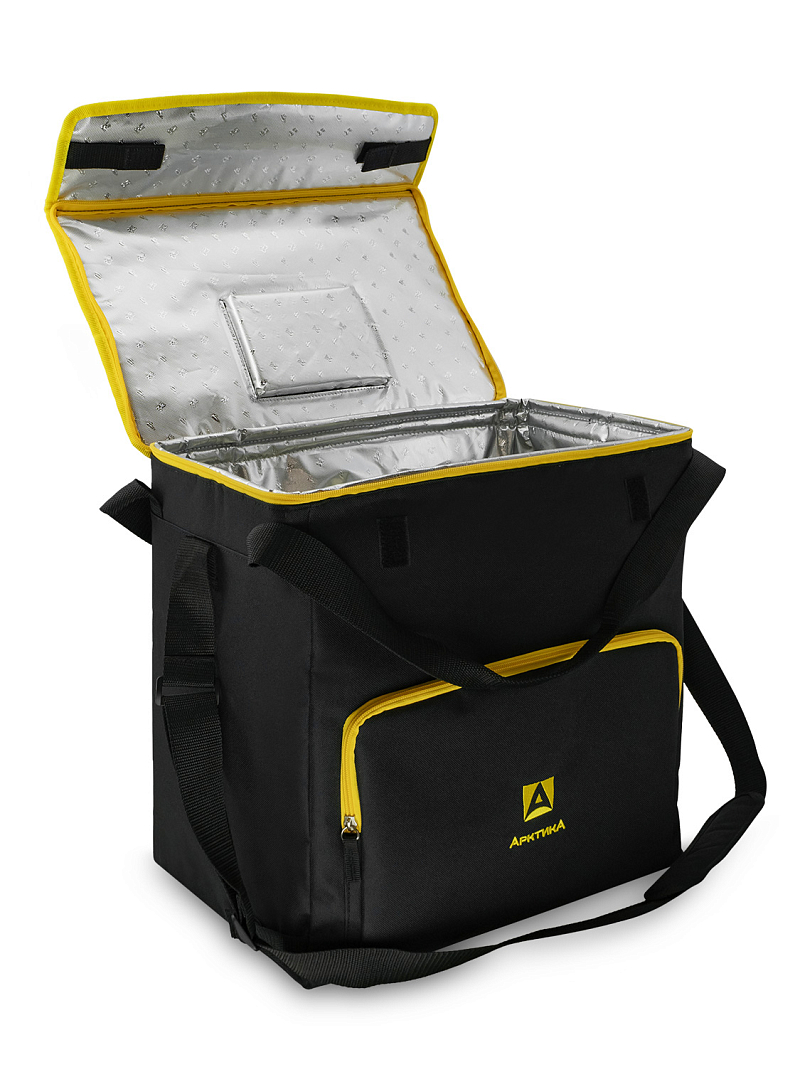 Термосумка-холодильник 30л серии 3001 чёрная с люком - 4